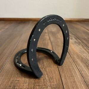 Black Horseshoe book end or art easel